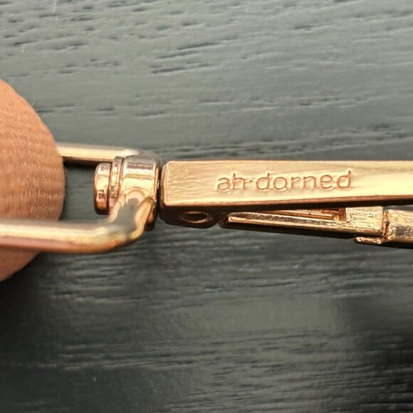 Ah-dorned Vegan Leather Messenger Crossbody Dark Tan Bag w/Wide Strap EUC - Picture 7 of 7